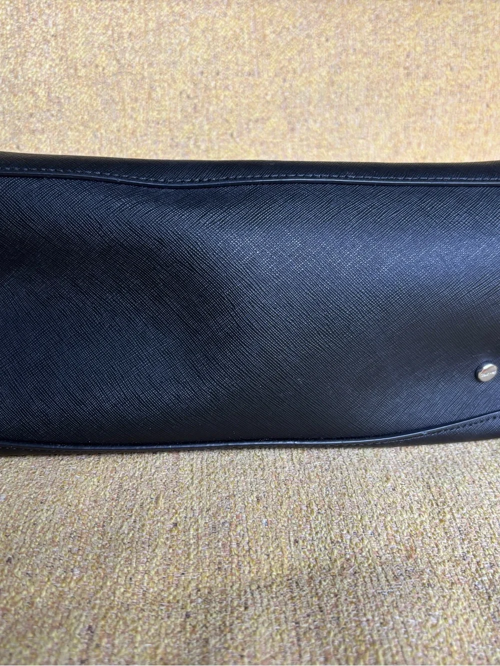 Calvin Klein Black Structured Faux Leather Tote